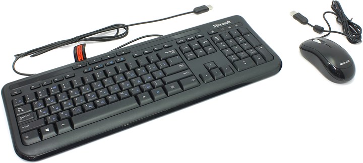 Клавиатура + мышь Microsoft Wired 600, USB, черный (APB-00011)