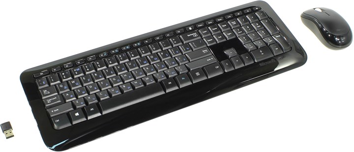 Клавиатура + мышь Microsoft Desktop 850, беспроводной, USB, черный (PY9-00012)