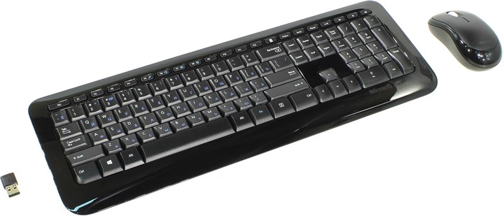 

Клавиатура + мышь Microsoft Desktop 850, беспроводной, USB, черный (PY9-00012), Wireless Desktop 850 Black USB