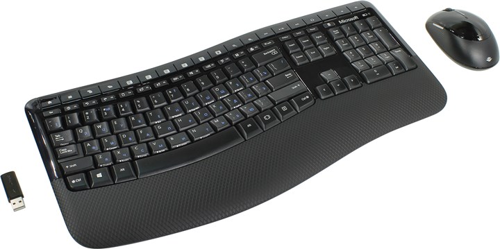 Клавиатура + мышь Microsoft Comfort Desktop 5050, беспроводной, USB, черный (PP4-00017)