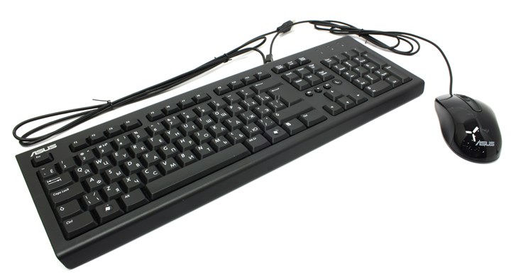 Клавиатура + мышь ASUS U2000, USB, черный (90-XB1000KM00050)