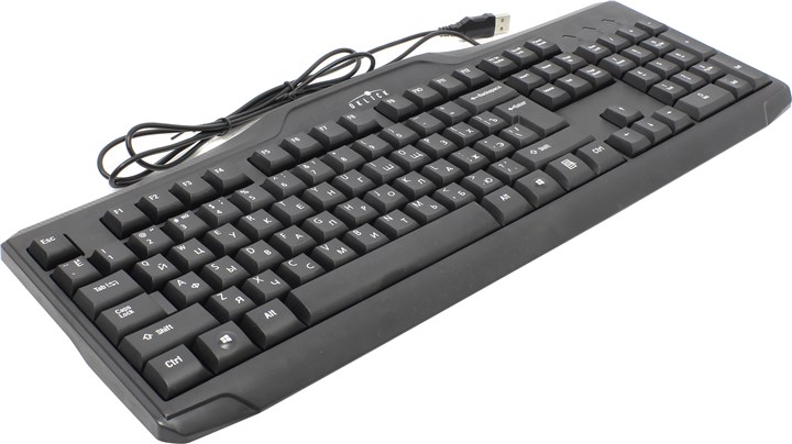 Клавиатура проводная Oklick 170M, мембранная, USB, черный 170 M Black USB - фото 1