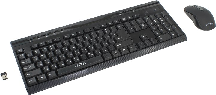 Клавиатура + мышь Oklick 280M, беспроводной, USB, черный