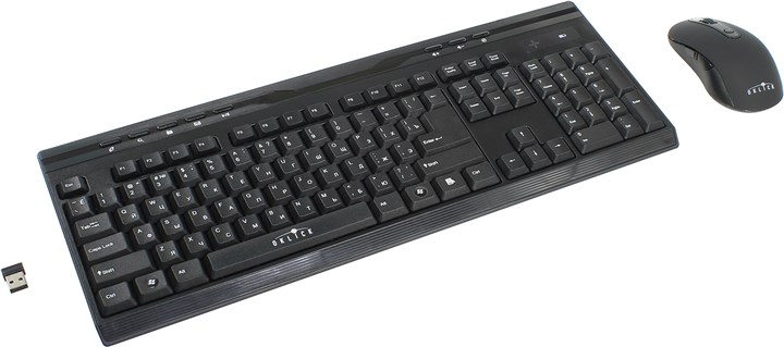 

Клавиатура + мышь Oklick 280M, беспроводной, USB, черный, 280M Black USB