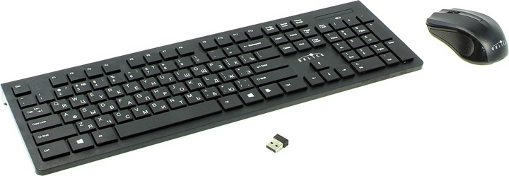 Клавиатура + мышь Oklick 250M Black USB, беспроводная, USB, черный