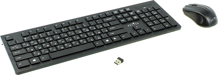 Клавиатура мышь Oklick 250M Black USB беспроводная USB черный 2309₽