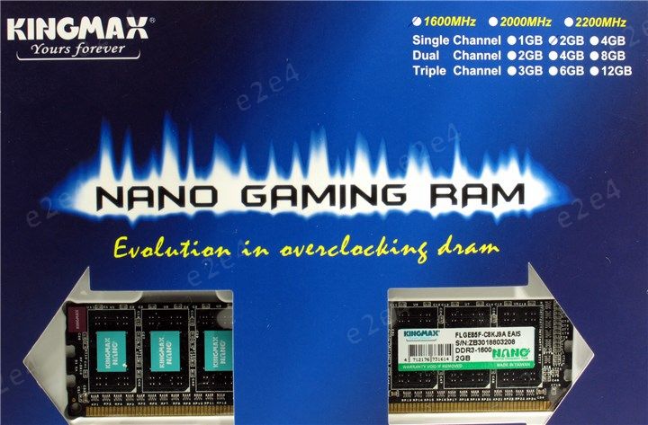 DDR3 DIMM 2Gb 1600MHz Kingmax Nano Gaming DDR3 1600 DIMM 2Gb 266262 e2e4