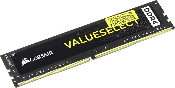 

Память DDR4 DIMM 4Gb, 2133MHz, CL15, 1.2V Corsair (CMV4GX4M1A2133C15), CMV4GX4M1A2133C15