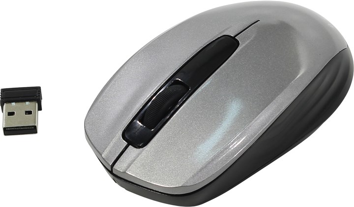 Мышь Oklick 475MW, USB, черный/серый
