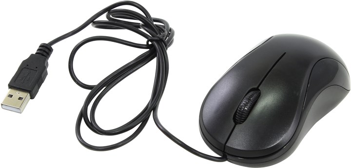 Мышь проводная Oklick 115S Optical Mouse for Notebooks Black USB, 1000dpi