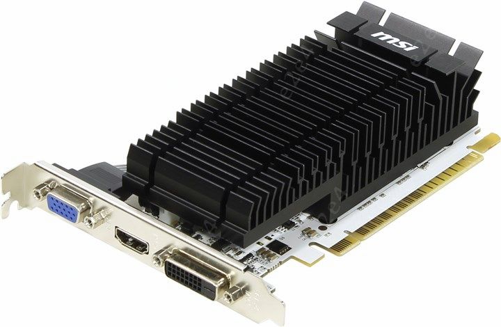 

Видеокарта MSI GeForce GT730 2Gb DDR3, 64bit, PCI-E, VGA, DVI, HDMI, Retail (N730K-2GD3H/LP)