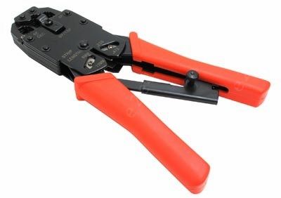 Клещи обжимные (кримпер) HT-200R коннекторов RJ-45RJ-11/12, с фикс.+зачистка витой пары)