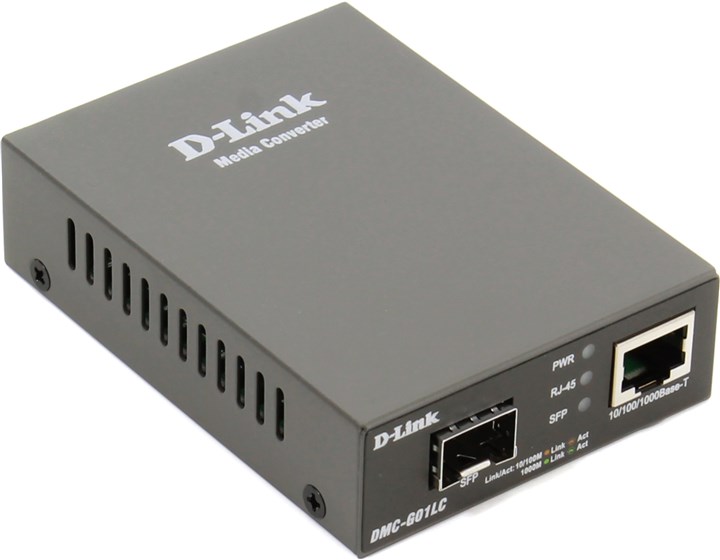 Медиаконвертер D-Link DMC-G01LC, RJ-45x1 Гбит/с, SFPx1 Гбит/с