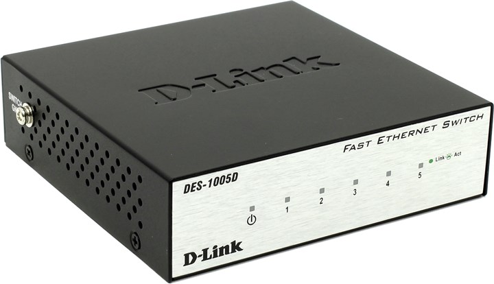 

Коммутатор D-link DES-1005D, кол-во портов: 5x100 Мбит/с (DES-1005D/O2B), DES-1005D