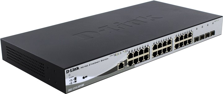 

Коммутатор D-link DGS-1210-28P/ME, управляемый, кол-во портов: 24x1 Гбит/с, кол-во SFP/uplink: SFP 4x1 Гбит/с, установка в стойку, PoE: 24x30Вт (макс. 193Вт) (DGS-1210-28P/ME/A1A), DGS-1210-28P/ME