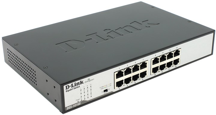 Коммутатор D-Link DGS-1016D Switch 16port (16UTP 10/100/1000Mbps)