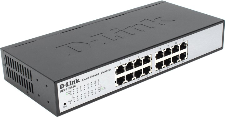 

Коммутатор D-link DES-1100-16, управляемый, кол-во портов: 16x100 Мбит/с, установка в стойку (DES-1100-16/A2A), DES-1100-16