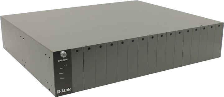 Шасси D-LINK, вмещает до 16 конвертеров, сталь, серый (DMC-1000/A3A)