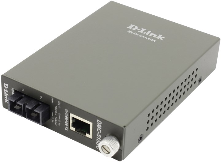 Медиаконвертер D-Link DMC-515SC, RJ-45x100 Мбит/с, SCx100 Мбит/с