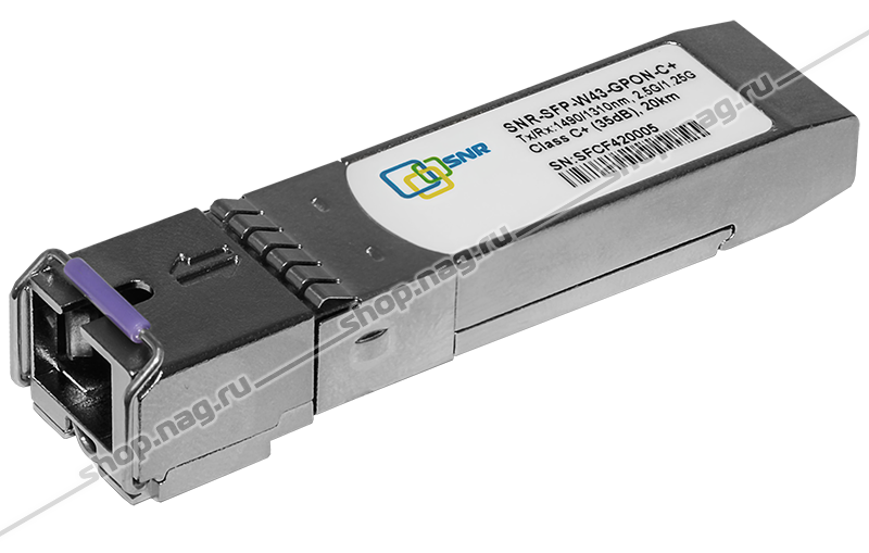 

Модуль SNR SNR-SFP-W43-GEPON-20, WDM, SNR-SFP-W43-GEPON-20