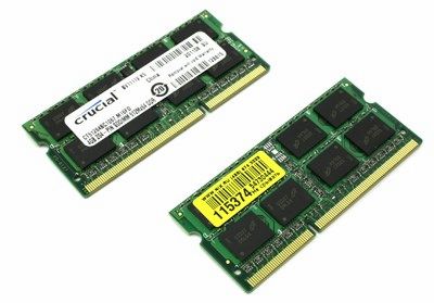 Память DDR3 SODIMM 8Gb (2x4Gb) PC8500 1066MHz Crucial (CT2KIT51264BC1067)