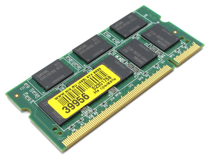 Память DDR SODIMM 1Gb, 400MHz Kingston (KVR400X64SC3A/1G)