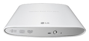 Привод DVD-RW LG GP08NU20, external USB 2.0 белый