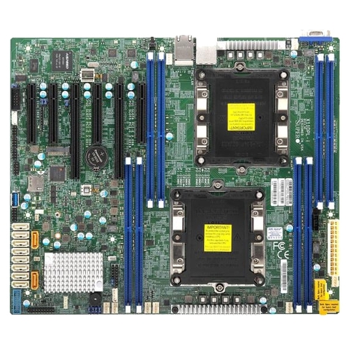 

Материнская плата Supermicro X11DPL-i, 2xSocket3647, iC621, 8xDDR4, 2PCI-Ex16, 3PCI-Ex8, 1xM.2-PCI-E, 10SATA3 RAID 0/1/5/10, 2GLAN, 4xUSB 2.0, 3xUSB 3.0, VGA, ATX, Retail (MBD-X11DPL-I-O), X11DPL-i
