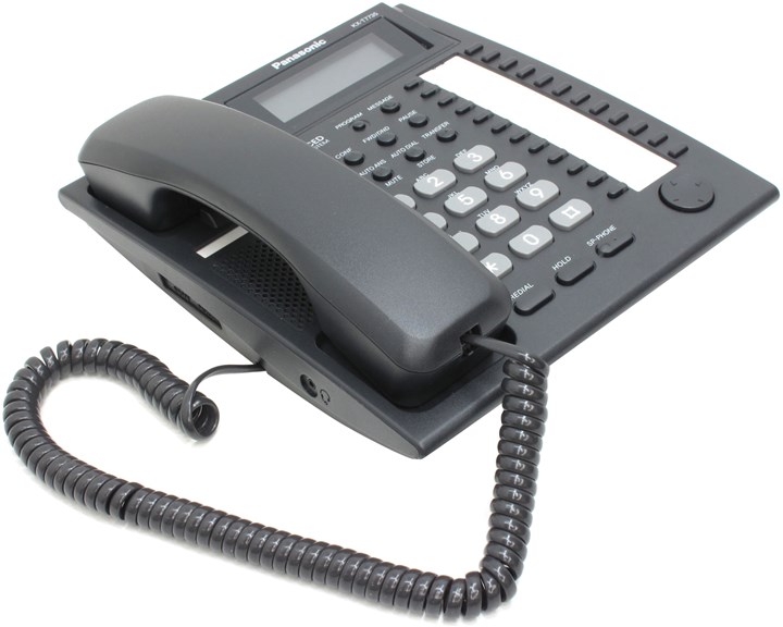 

Проводной телефон Panasonic KX-T7735RUB Black (аналоговый системный ), Черный, KX-T7735RUB