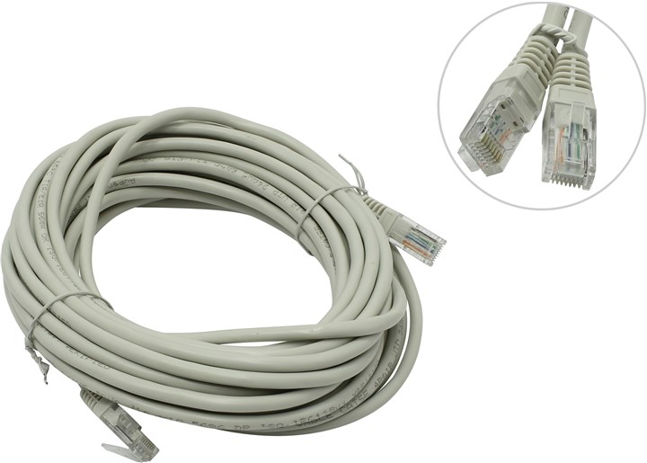 

Патч-корд UTP кат.5e, 10м, RJ45-RJ45, серый, BaseLevel (BL-PATCH-10), BL-PATCH-10