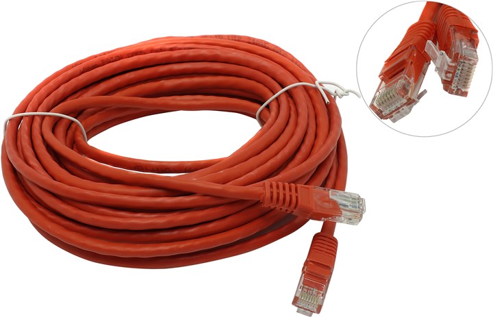 Патч-корд Patch Cord UTP кат.5(е) 10м. Кабель Patch Cord UTP кат.5e. Патч-корд UTP 10м Red. Патч корд кат.5e 10м красный.