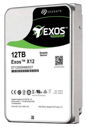 

Жесткий диск (HDD) Seagate 12Tb Exos X12, 3.5", 7.2K, 256Mb, 4Kn/512e, SAS 12Gb/s (ST12000NM0027)
