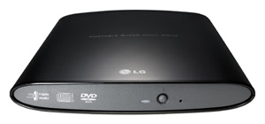Привод DVD-RW LG GP08NU20, Slim, USB 2.0, ext., черный