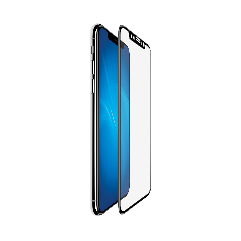 

Защитное стекло 3D DF для смартфона Apple iPhone X ударопрочное, с черной рамкой (iColor-13)
