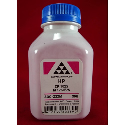 Тонер AQC AQC-232M, бутыль 30 г, пурпурный, совместимый для CP 1025/M 175/275
