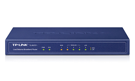 

Маршрутизатор TP-LINK TL-R470T+ Router, 5 портов, конфигурация от 1до 4 WAN, 100 Мбит/с, Advanced firewall, VLAN, баланс нагрузки, TL-R470T+