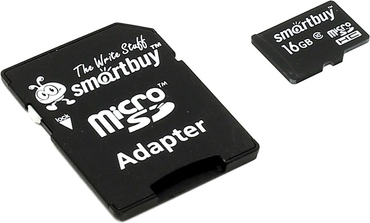 Карта памяти 16Gb microSDHC SmartBuy Class 10 UHS-I U1 + адаптер