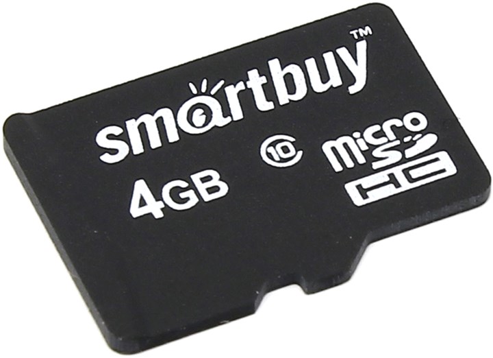 Карта памяти microSDHC SmartBuy 4Gb Class 10