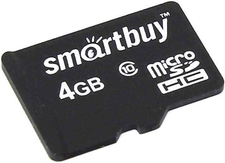 Карта памяти 4Gb microSDHC SmartBuy Class 10 340₽