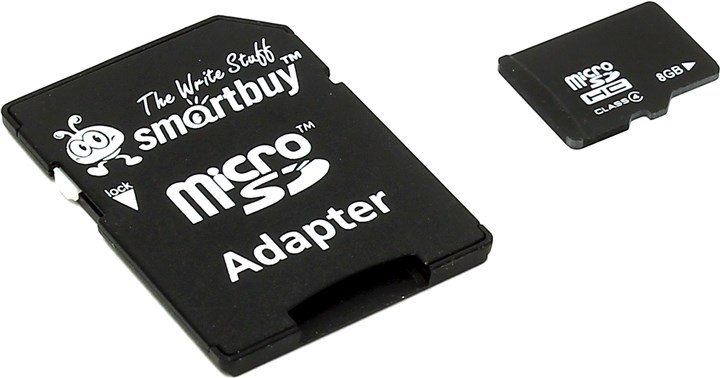 Карта памяти microSDHC SmartBuy 8Gb Class 4