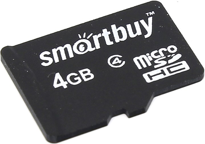 Карта памяти 4Gb microSDHC SmartBuy Class 4