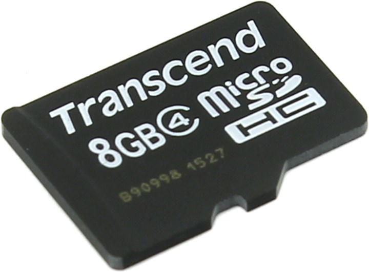 

Карта памяти 8Gb microSDHC Transcend Class 4 без адаптера (TS8GUSDC4), TS8GUSDC4