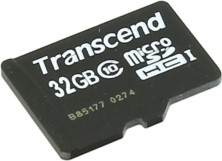 Карта памяти microSDHC Transcend, 32Gb, Class 10