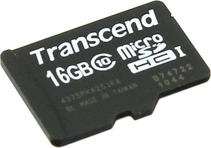 Карта памяти microSDHC Transcend 16Gb Class 10 UHS-I U1