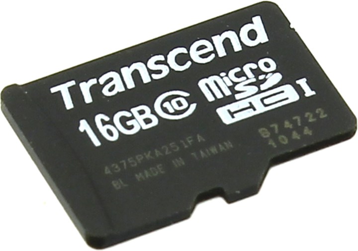 Карта памяти 16Gb microSDHC Transcend Class 10 UHS-I U1