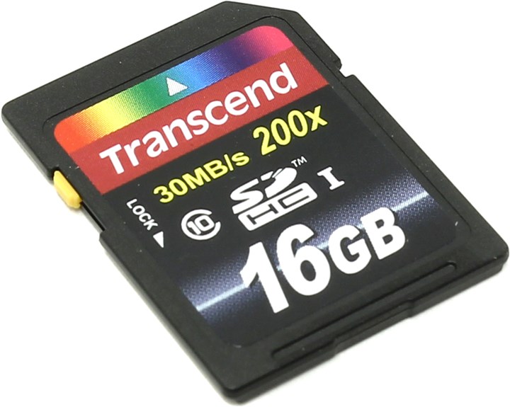 Карта памяти SDHC Transcend 16Gb Class 10 UHS-I U1