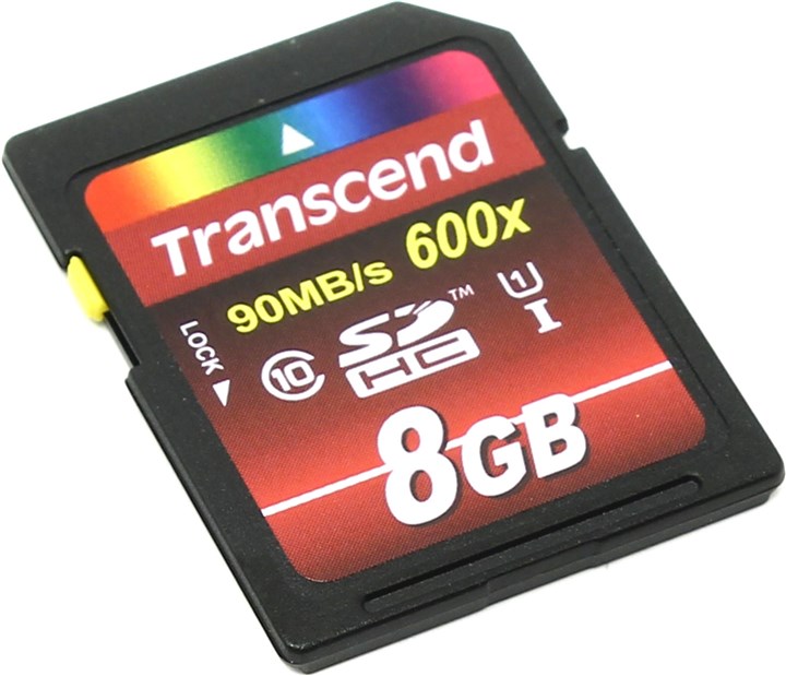 Карта памяти 8Gb SDHC, Transcend Class 10 UHS-I (TS8GSDHC10U1)