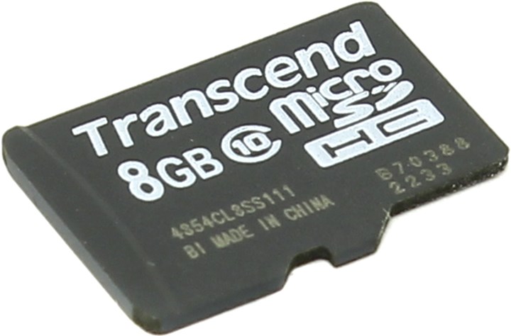 Карта памяти 8Gb microSDHC Transcend Class 10 UHS-I U1