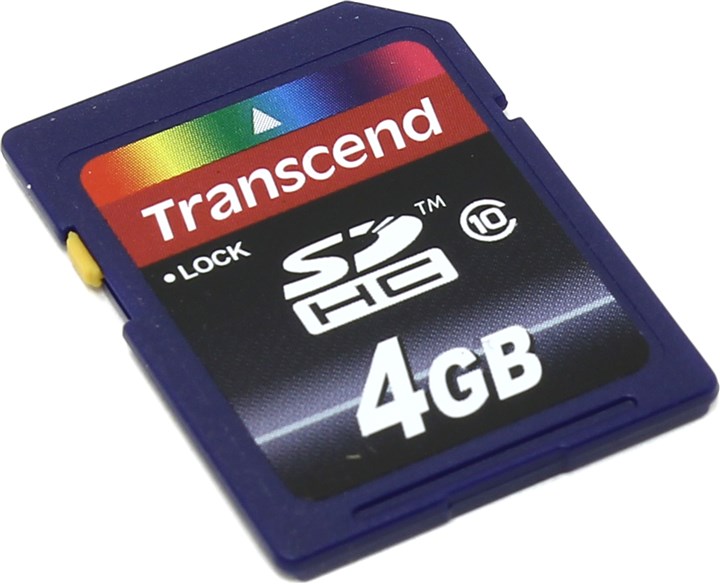 

Карта памяти 4Gb SDHC Transcend Class 10, TS4GSDHC10