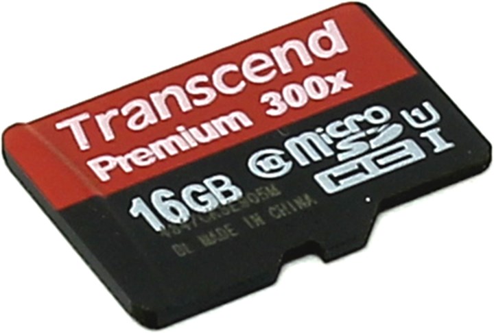 Карта памяти 16Gb microSDHC Transcend Class 10 UHS-I U1